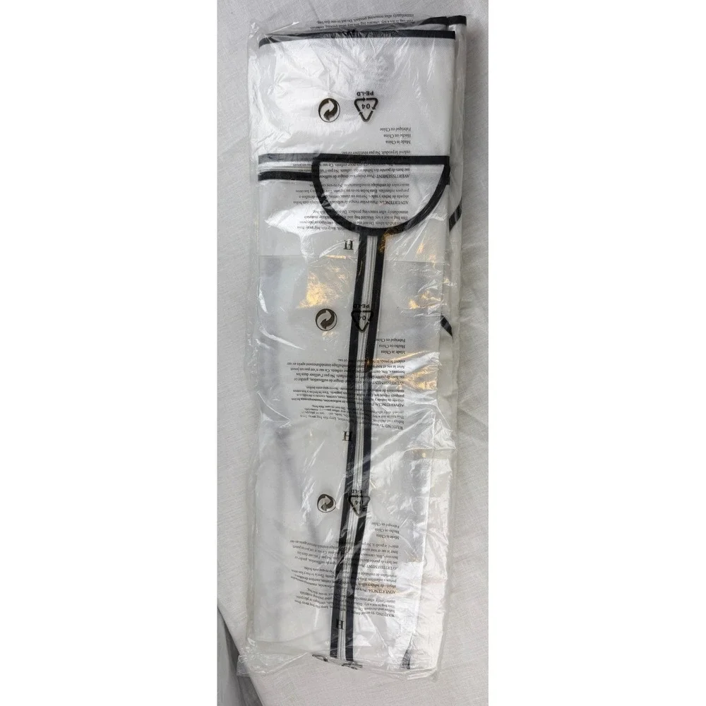 NWT Standard Sz White Portable Wardrobe Closet Garment Cover Clothing Protection